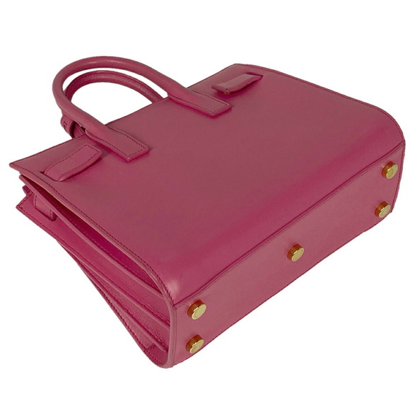 Saint Laurent Bag Sac Shoulder Leather Jour Pink Nano 2Way de - Picture 1 of 8
